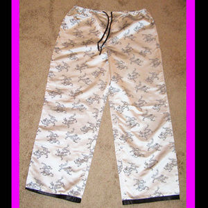 🐉 New DRAGON print Silver lounge/pajama pants size Large 10-12
